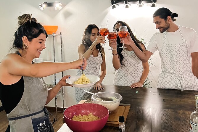 Spritz and Spaghetti: Small Group Tipsy Cooking Class - Practicalities of the Class and Group Experience