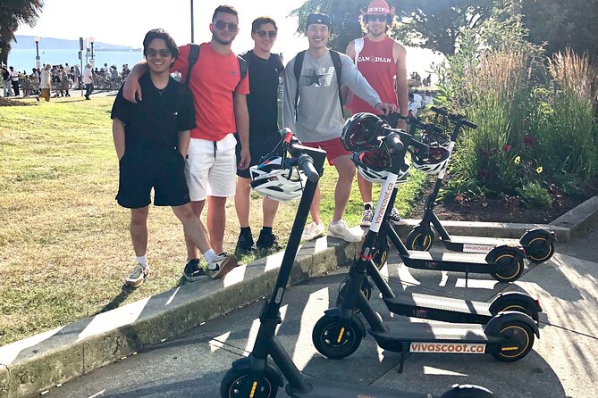 Stanley Park Seawall E-scooter Rental with Self Guided map - Starting Point at English Bay and Sylvia Hotel