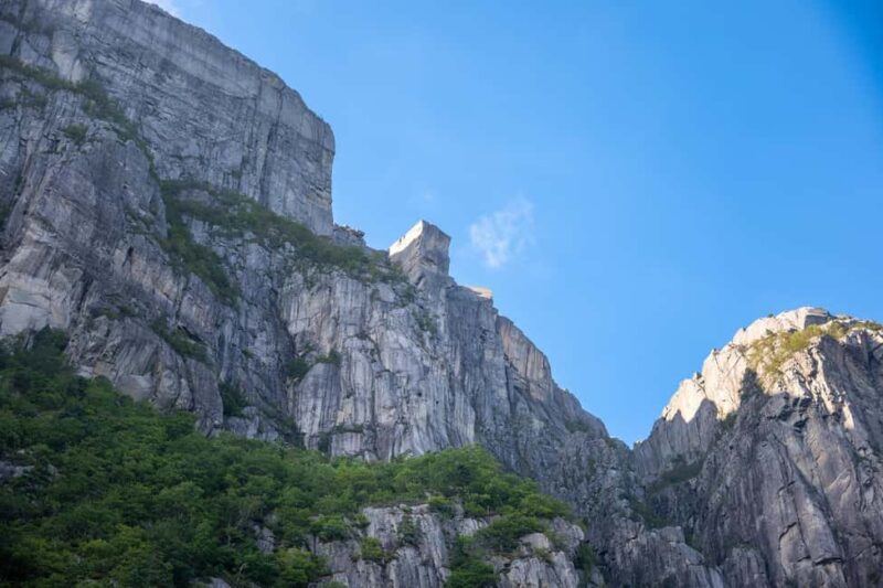 Stavanger: Electric Fjord Cruise to Lysefjord & Preikestolen - The Majesty of Preikestolen from the Water