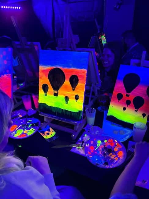 Strasbourg: Painting in the dark workshop with drinks - The Artistic Results and Take-Home Creations