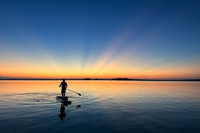 Sunrise on Paddleboard with breakfast in the lagoon of 7 colors - Discover the Magic of Sunrise Paddleboarding in Bacalar’s Lagoon of 7 Colors
