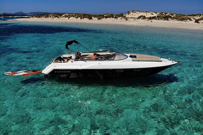 Sunseeker Mohawk 29 Ibiza and Formentera Boat Experience - Exploring Espalmador’s Crystal Clear Waters