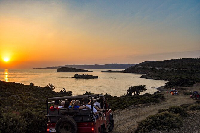 Sunset and Beach Party, Swim with Barbeque Dinner (4x4 Jeep) from Marmaris - Scenic Drive Through Remote Mountain Villages in Marmaris
