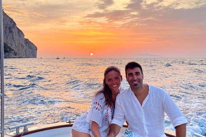 Sunset & Aperitif Boat tour - Scenic Stops Including I Faraglioni and Marina Piccola