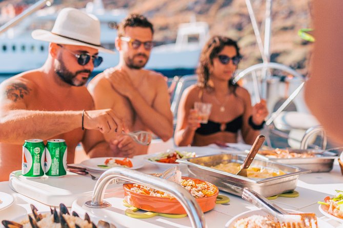 Sunset Caldera Sailing Cruise - Savoring Greek Cuisine and Unlimited Drinks