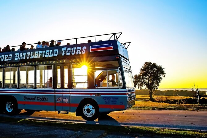 Sunset Double Decker Bus Tour in Gettysburg - Key Points