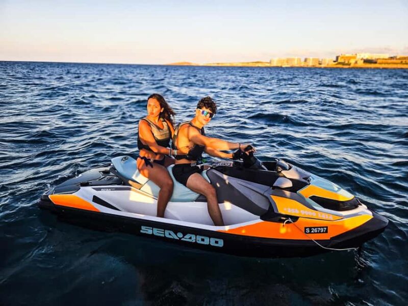 Sunset Jet Ski Tour Malta  Blue Lagoon, Caves & Comino - The Unique Experience of a Sunset at Sea