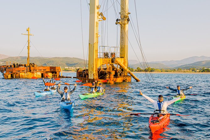 Sunset Kayak Tour to Kissamos Bay Shipwreck & Exclusive Beach - Paddling Back During Sunset
