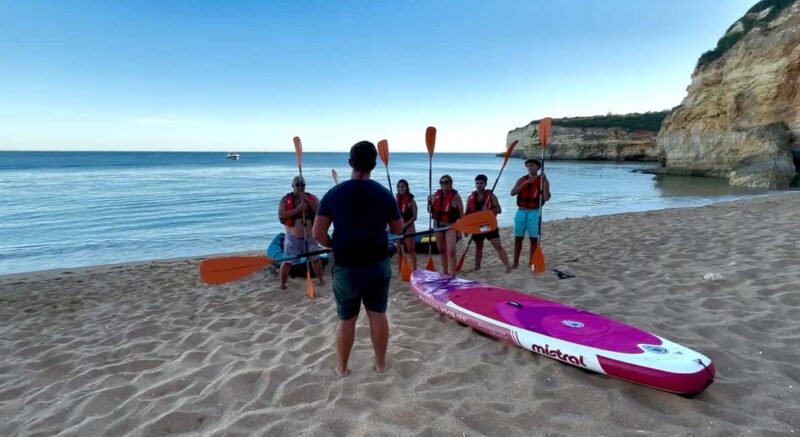 Sunset - Kayak Tour with Snack - Algar dos Capitães - Starting at Praia Nova in Porches for a Unique Coastal Paddle
