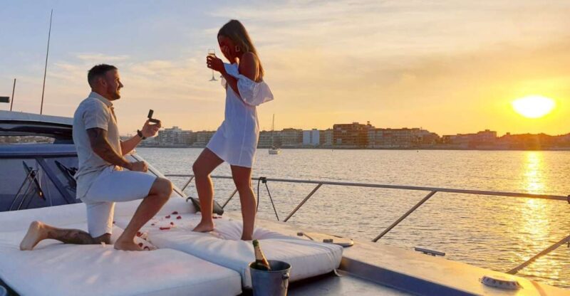 Sunset on a boat with cava included - An Intimate Private Group Tour with Personalized Service