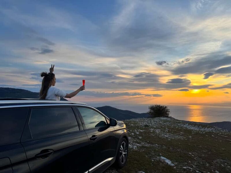 Sunset Safari in Thassos with free refill prosecco & fruits - Enjoying the Picnic: Fruits and Prosecco