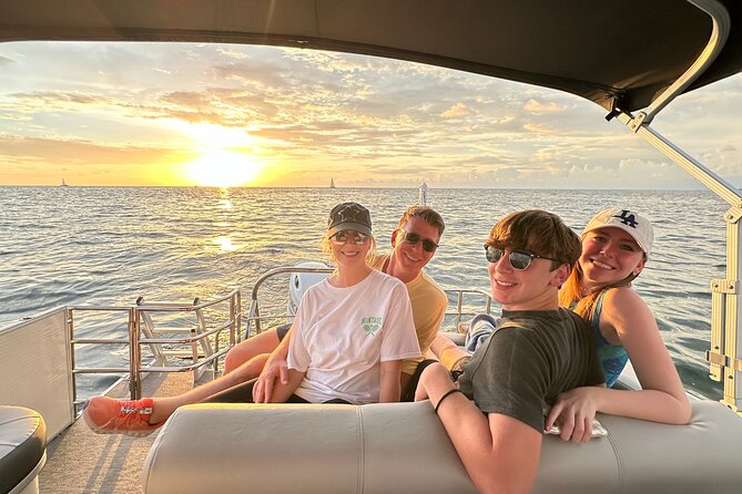 Sunset Tour in Naples Bay on a New Godfrey- All included - Included Snacks, Drinks, and Comfort Items