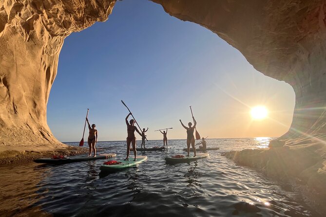 SUP Sunset Paddling to Ta Marija Caves - A Sunset Paddle Adventure in Malta’s West Coast with All-Inclusive Gear