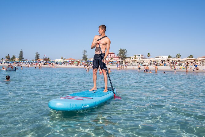 SUP tour in the crystal clear waters under the Sella del Diavolo - Flexible Paddling Route with Opportunities to Swim and Photo