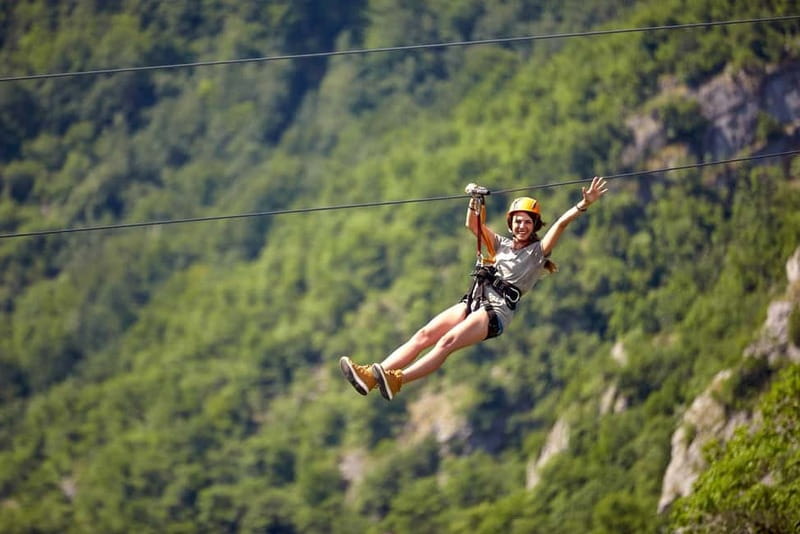 Super Combo: Ziplining, Rafting, Jeep & Buggy Safari w/Lunch - Ziplining Across the Canyon: 700 Meters of Thrill
