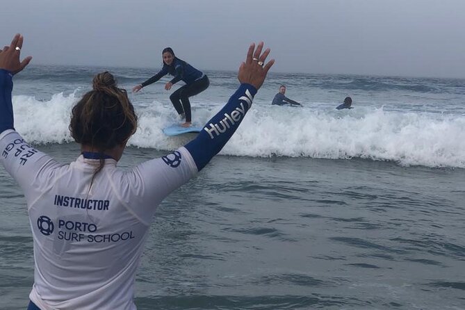 Surf Lessons in Porto with transfer at Porto Surf School - The Experience of the Instructors and Support