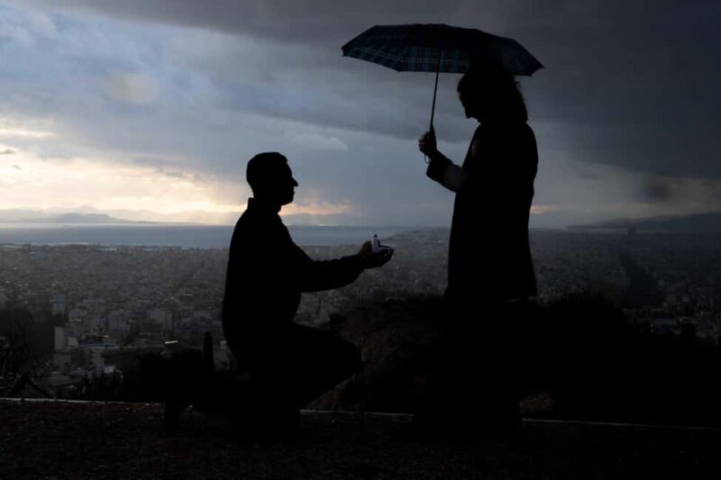 Surprise Proposal Photoshoot in Athens - The Perfect Proposal Backdrop with Professional Photos in Athens