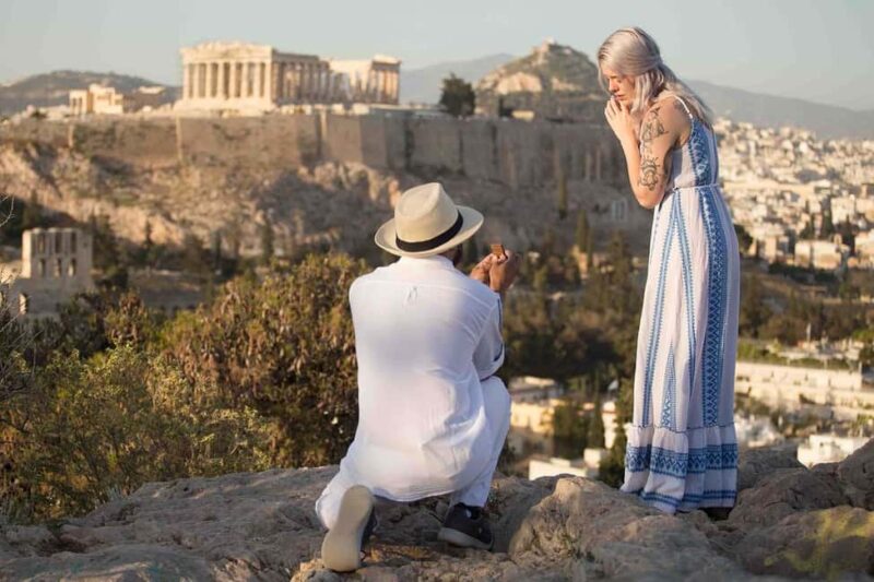 Surprise Proposal Photoshoot in Athens - The Option to Include a Videographer