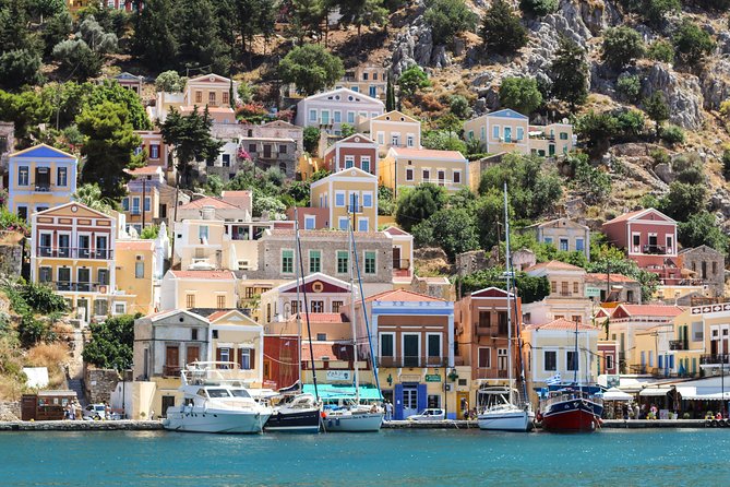 Symi Island from Rhodes with transfers from Ialysos and Ixia - The Saturday Swim Stop: A Bonus for Water Lovers