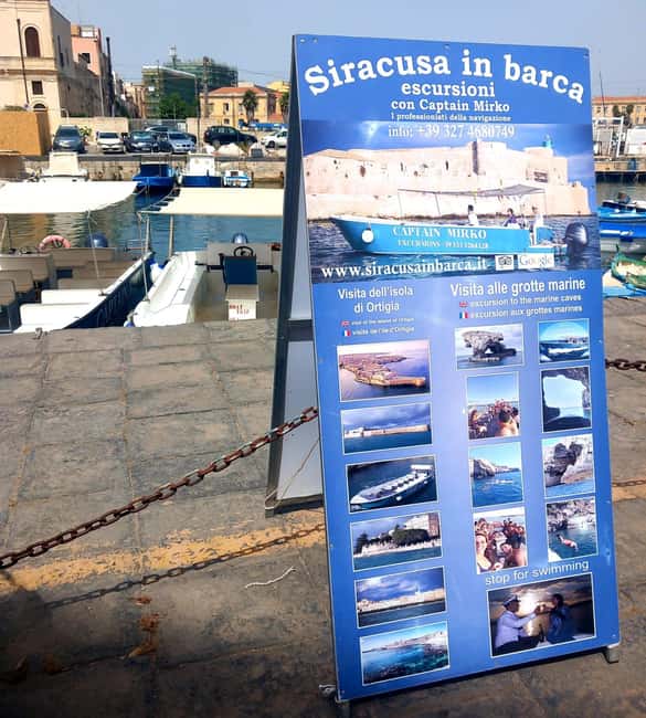 Syracuse: Ortigia and Sea Caves Boat Tour with Captain Mirko - Starting at Riva della Posta: Convenient Pier in Syracuse