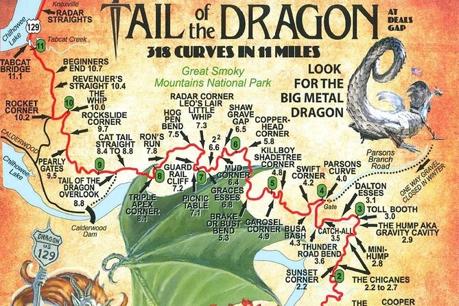 Tail of the Dragon Slingshot Adventure - Key Points