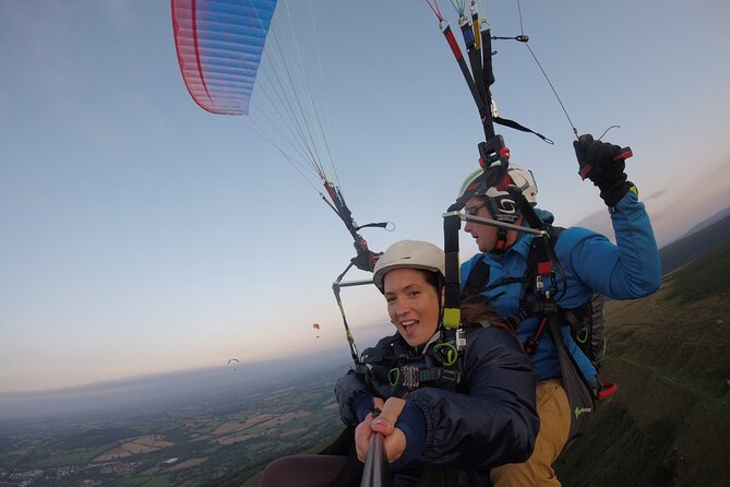 Tandem Paragliding Experience in the Brecon Beacons - What the Landing and Post-Flight Experience Involve
