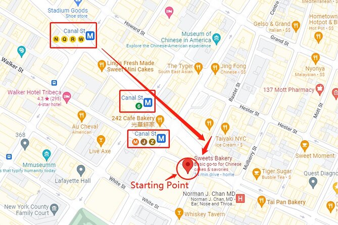 Taste of Chinatown & Little Italy NYC Food Tour - Starting Point and Tour Schedule