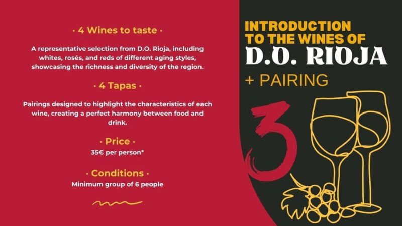 Tasting "Introduction to Wines of D.O. Rioja" + Pairing - Key Points