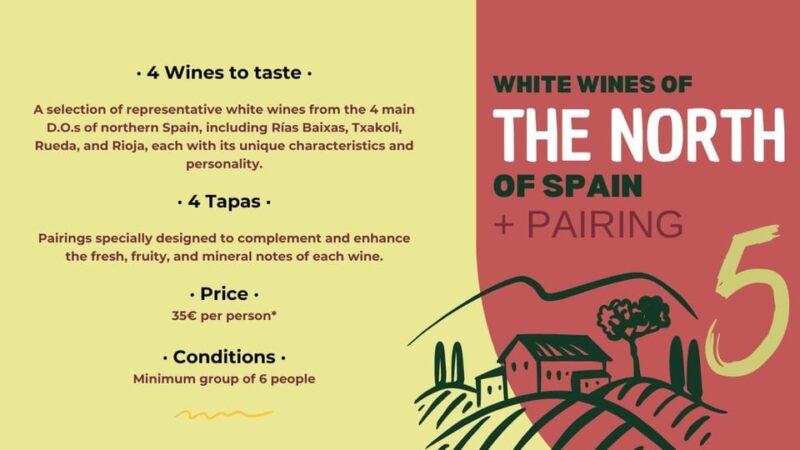 Tasting: Northern Spain White Wines + Pairing - Explore the Flavors of Northern Spain’s White Wines in a Private Tasting