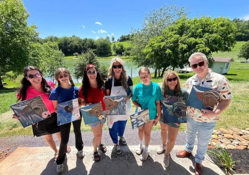 Tennessee: Highland Cow Painting Class - The 87-Minute Painting Session: What to Expect