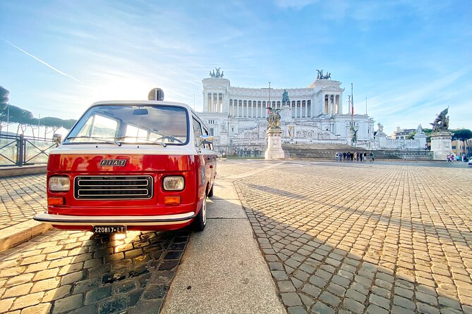 The Highlights of Rome on board a Vintage Fiat Van and Aperitif - Final Stop at the Iconic Trevi Fountain