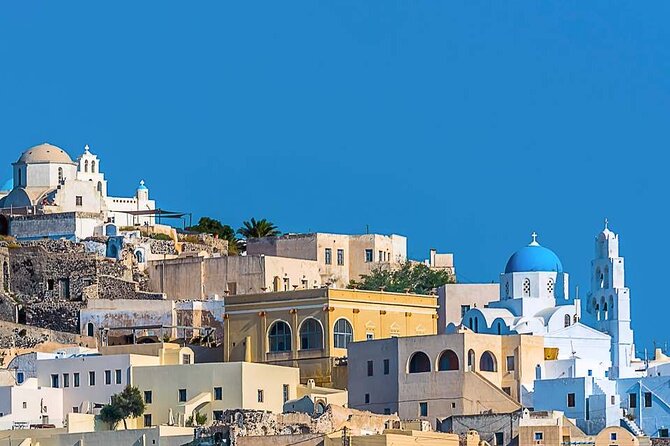 The Highlights of Santorini on a Mini Bus Daily Sunset Tour - The Iconic Blue Domes of Oia