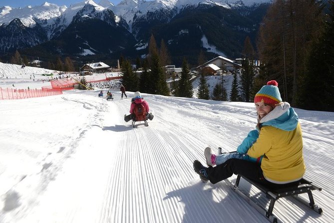 The most famous sledge slope in the Dolomites and a panoramic tour by car - Experience the Best of the Dolomites with a Private Car and Sledge Tour from Bolzano