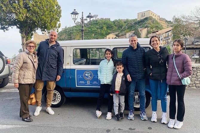 THE PADRINO TOUR - Savoca and Forza d'Agrò aboard the Vintage 80's Minibus - Scenic Ride on Ape Calessino Through Savoca