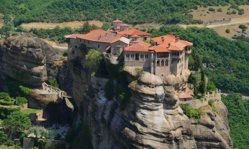 Theopetra cave 130.000bc & Meteora monasteries - Enjoying a Traditional Greek Lunch in Meteora