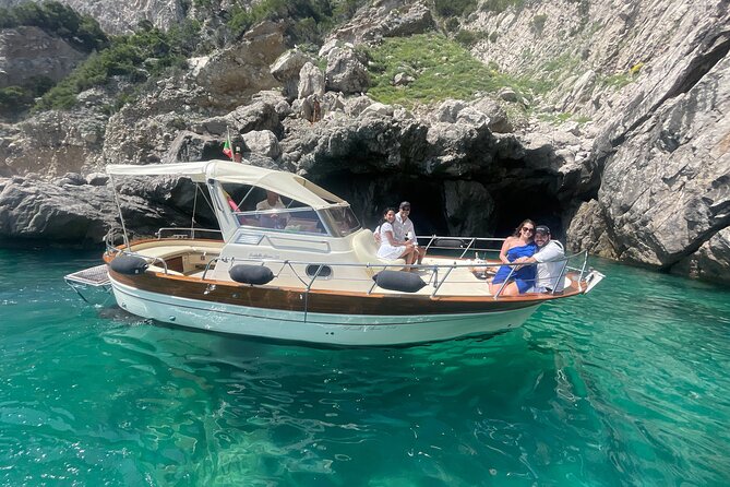 Three Hour Private Guided Tour of Capri with a luxury Gozzo cabin cruiser - What’s Included: Comfort and Convenience