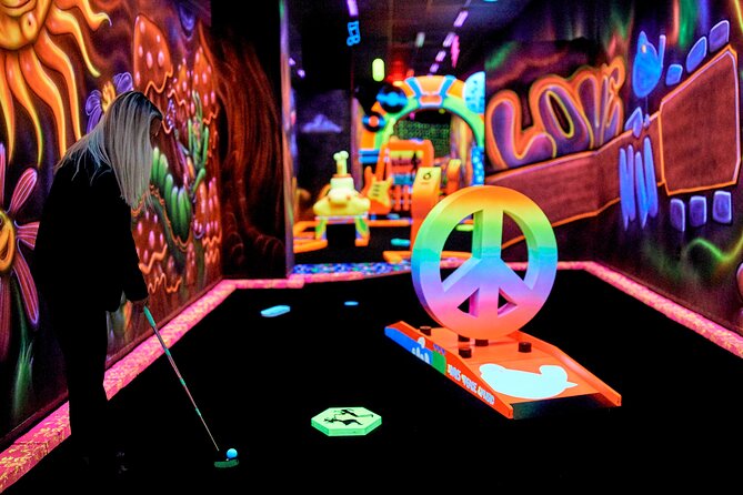 Ticket for the Mall of America Rock of Ages Blacklight Mini Golf - Location and Meeting Point Details