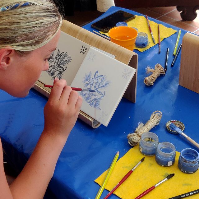 Tile painting workshop in the Algarve - Creating Your Personal Azulejo Design
