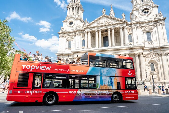 TopView® 24 Hr Hop on Hop off Bus Tour with River Cruise & Walks - Starting Point at Marble Arch and the Landmarks Tour Route