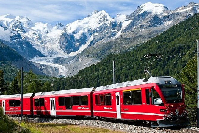 Tour Bernina Red Train And St Moritz from Milan - Journey Over the Maloja Pass and Return to Milan