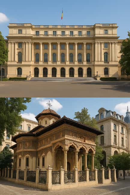 Tour of Bucharest Athenaeum, Royal Palace, CEC Palace - Serenity at Stavropoleos Monastery