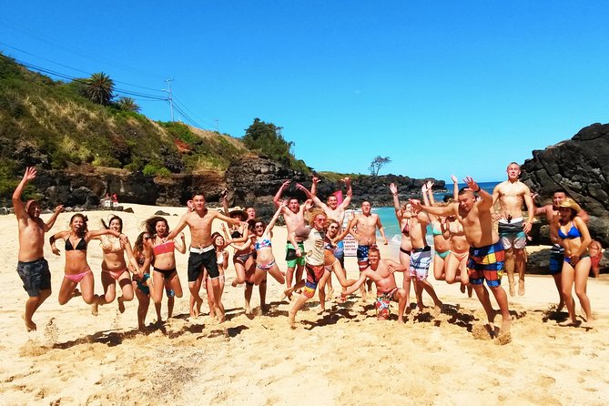 Tour of North Shore & Waimea Waterfall - Sampling Local Cuisine at Fumis Kahuku Shrimp and Kahuku Farms