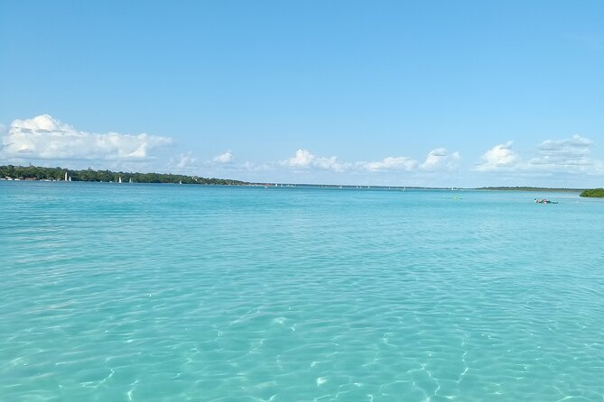 Tour of the Lagoon of Bacalar on pontoon -Collective- - Swimming and Photos at Canal de los Piratas