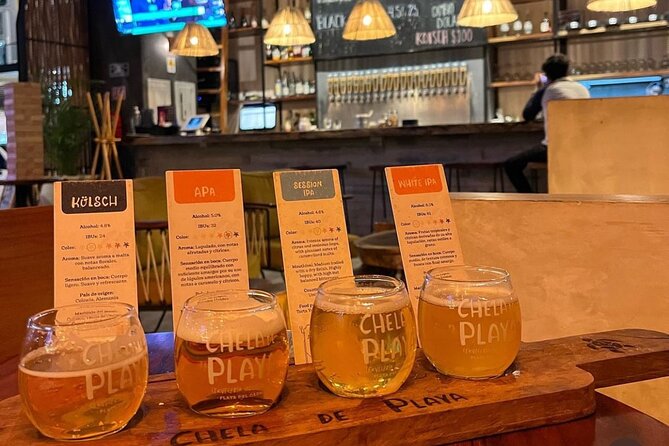 Tour to the Brewery with Tasting and Fifth Avenue - Tasting Four Línea Crafts at Chela de Playa Bar
