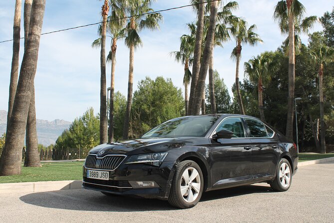 Transfer from Benidorm to Alicante airport in private Sedan car max. 3 passengers - Experienced Drivers and Professional Service