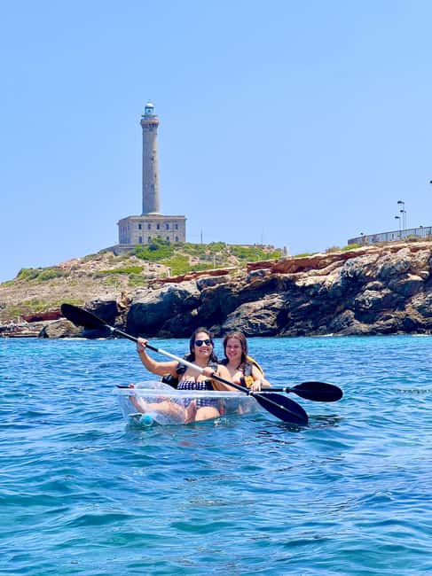 Transparent Kayak: Guided tour in Cabo de Palos - The Route: From Playa de Levante to Cabo de Palos Lighthouse