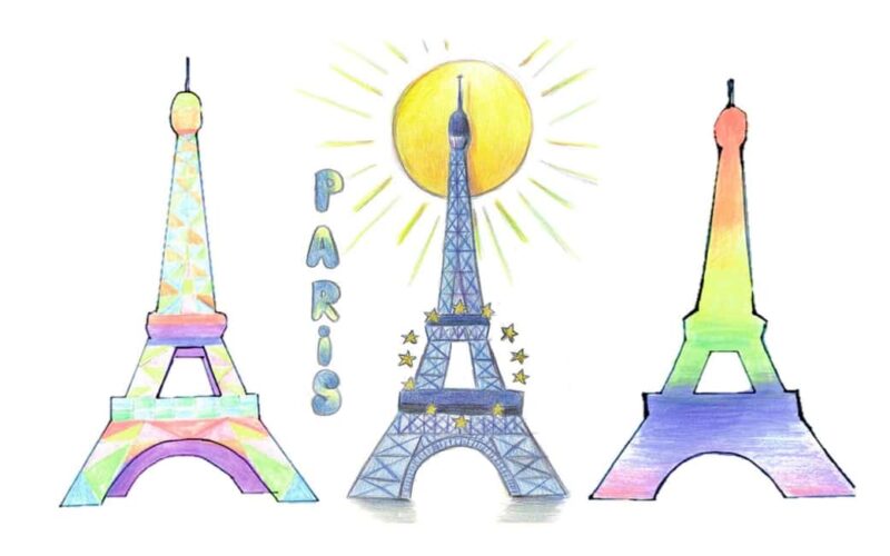 Trocadero: Eiffel Tower coloring workshop for kids - Key Points