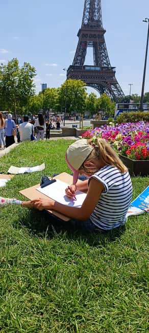 Trocadero: Eiffel Tower coloring workshop for kids - Emilie’s Role as the Art Instructor