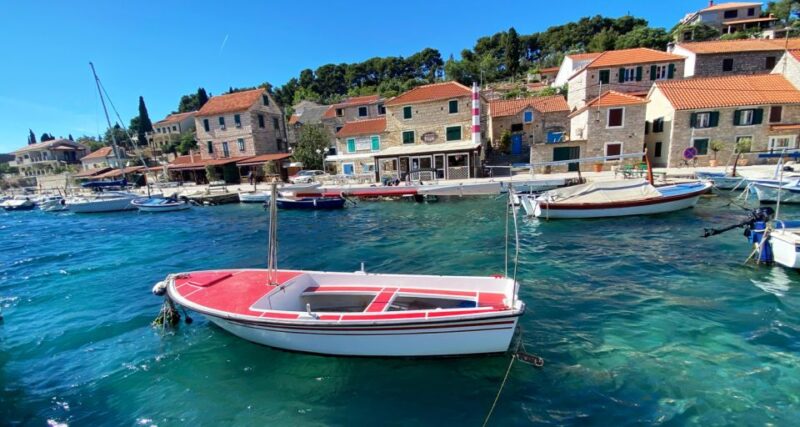 Trogir: White Lagoon, Maslinica & Blue Lagoon Speedboat Tour - Swimming and Photos at the Blue Lagoon
