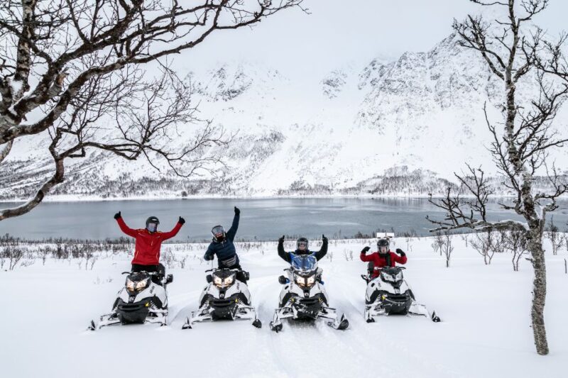 Tromsø: Lyngen Alps Snowmobile Safari - Lunch in a Cozy Fishing Village with a Panoramic View